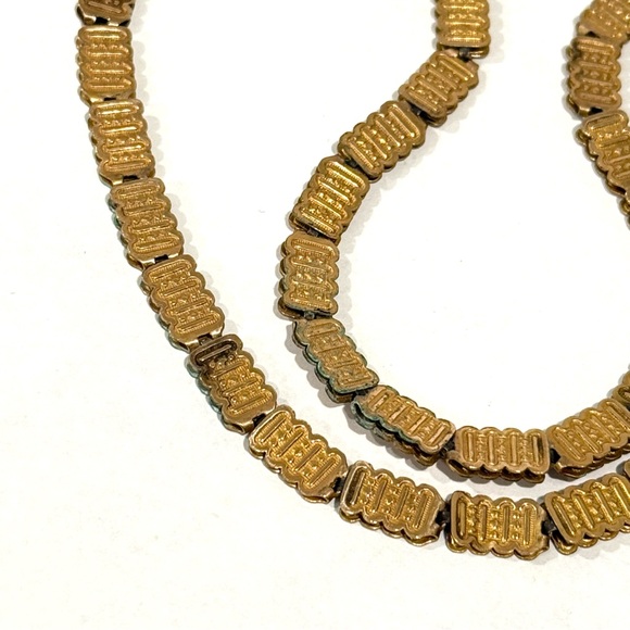 Vintage Antique Book Chain 18” Reversible Rolled Gold Plated Necklace - Picture 14 of 16